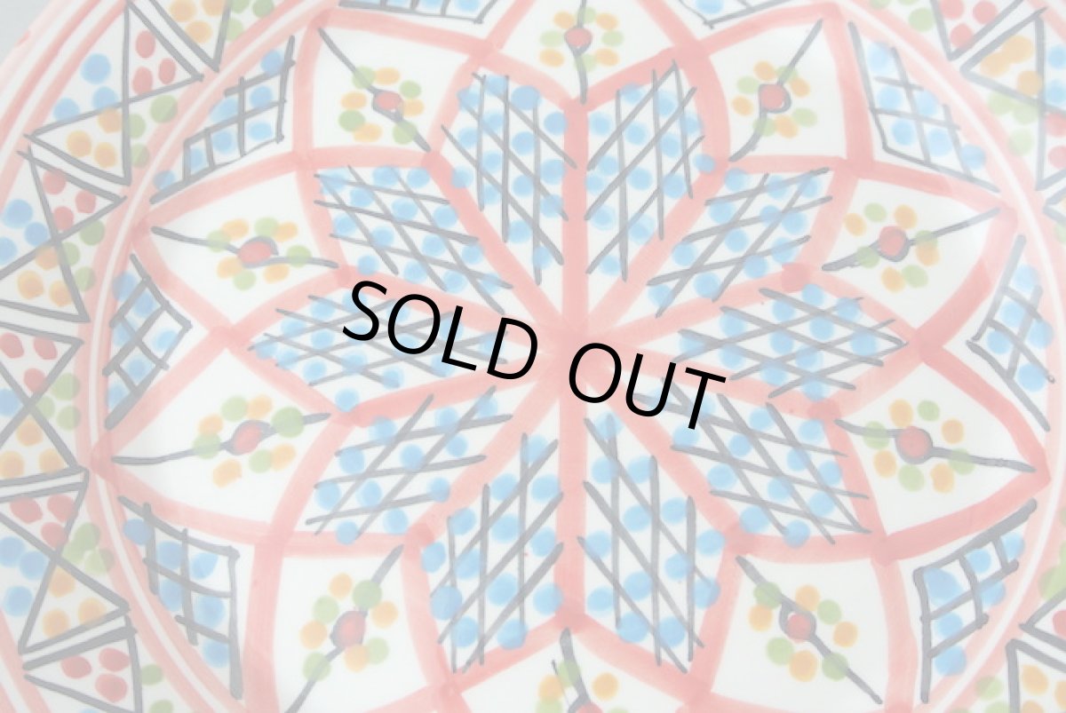 画像4: 陶製丸皿｜赤（チュニジアSLAMA製） (4)