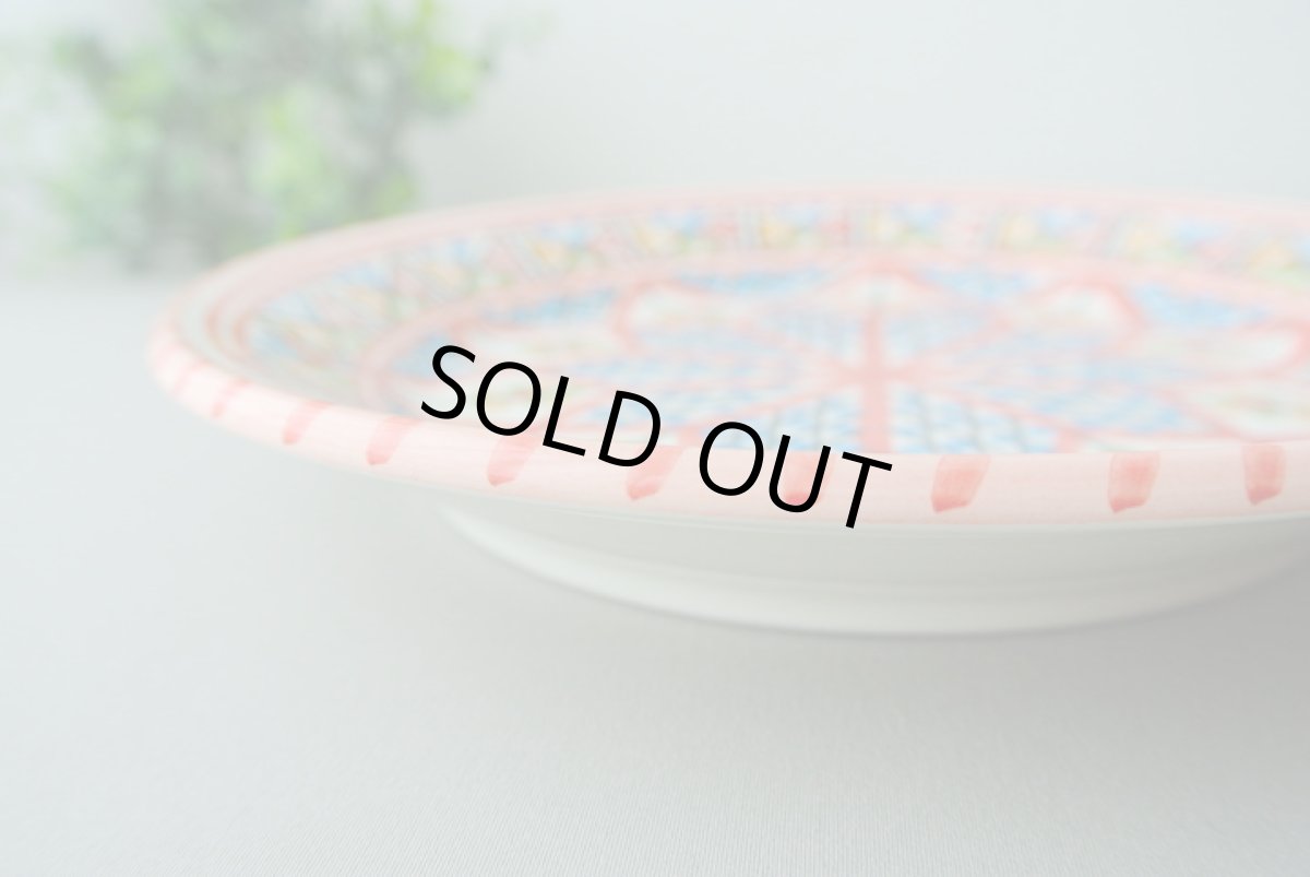 画像6: 陶製丸皿｜赤（チュニジアSLAMA製） (6)