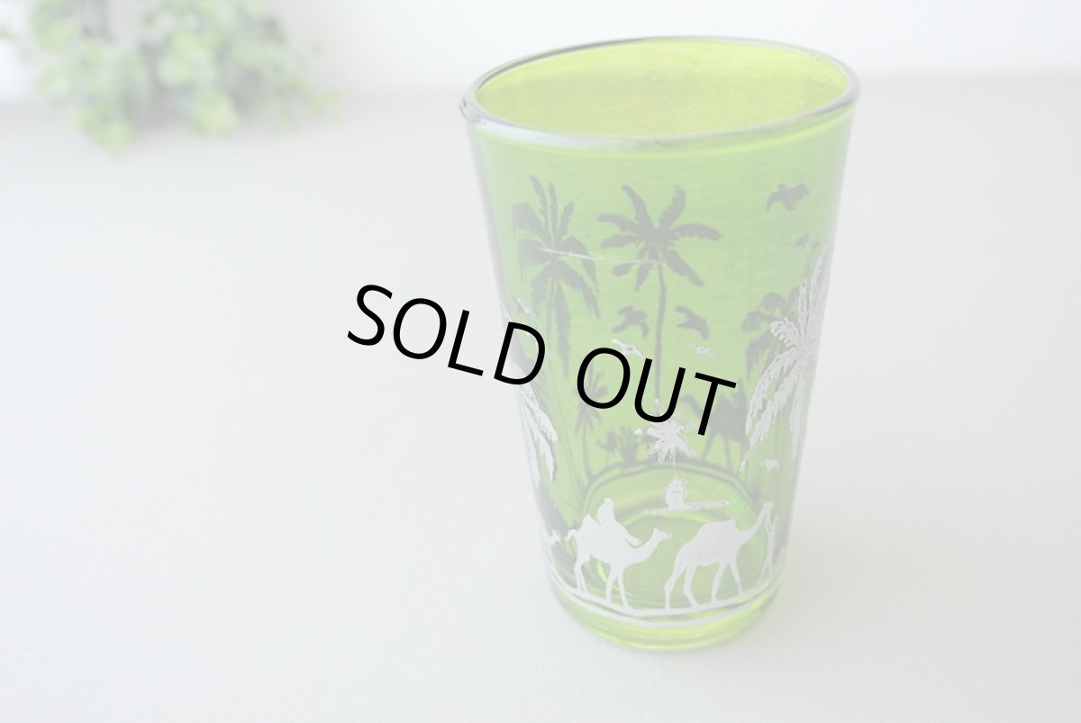 画像2: モロッコミントティーグラス|メルズーガ (色グラス / 模様シルバー) (2)