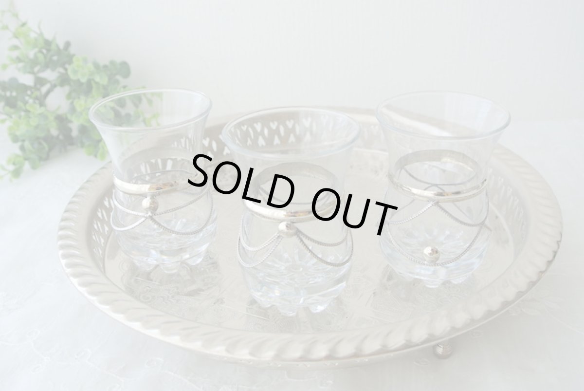 画像2: モロッコミントティーグラス｜くびれ・メタル装飾付きA  (2)