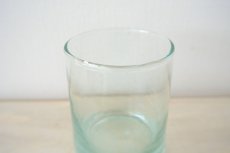 画像2: モロッコミントティーグラス｜リサイクルガラス（水色）台形 (2)