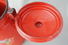 画像7: モロッコホーローティーポット（昭和レトロ風：赤）｜Lサイズ　2リットル (7)