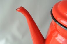 画像5: モロッコホーローティーポット（昭和レトロ風：赤）｜Lサイズ　2リットル (5)