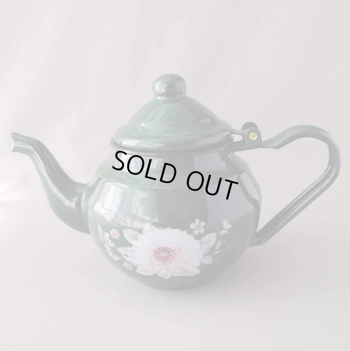 画像1: モロッコホーローティーポット（昭和レトロ風：緑）｜Mサイズ　400ml (1)