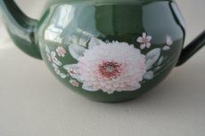 画像3: モロッコホーローティーポット（昭和レトロ風：緑）｜Mサイズ　400ml (3)