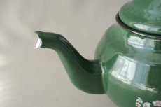 画像5: モロッコホーローティーポット（昭和レトロ風：緑）｜Mサイズ　400ml (5)