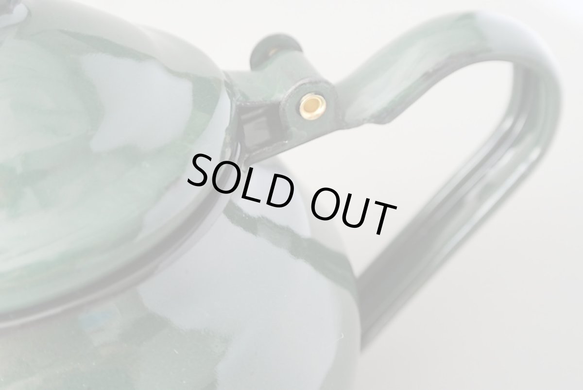 画像6: モロッコホーローティーポット（昭和レトロ風：緑）｜Mサイズ　400ml (6)