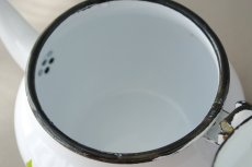 画像6: モロッコホーローティーポット（昭和レトロ風：白）｜Mサイズ　500ml (6)