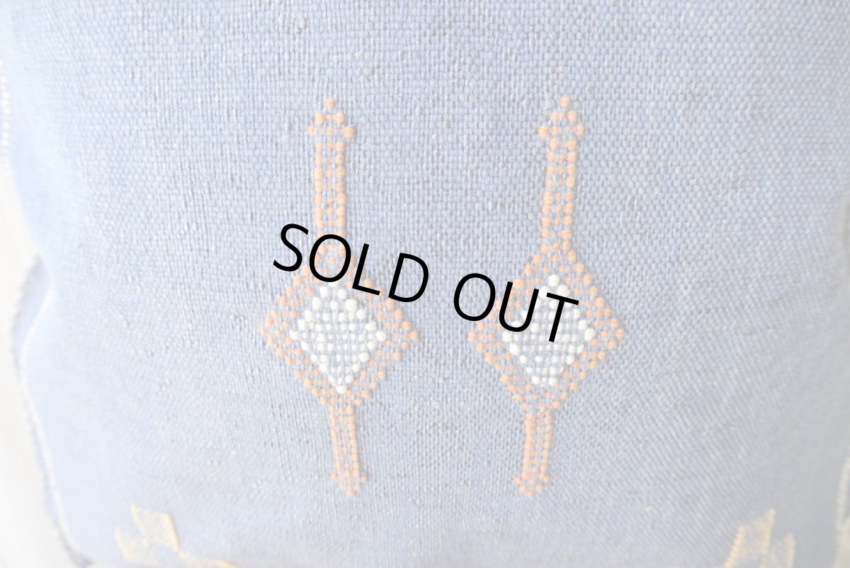 画像3: サブラ （カクタスシルク）クッションカバー・ブルー【メール便可】 (3)