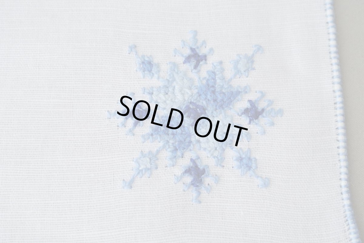 画像3: フェズ刺繍ナプキン|小サイズ(水色)【メール便可】 (3)