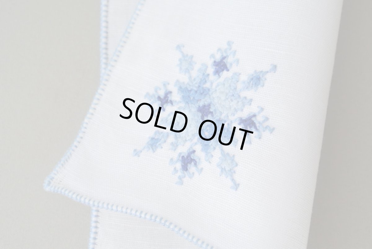 画像4: フェズ刺繍ナプキン|小サイズ(水色)【メール便可】 (4)