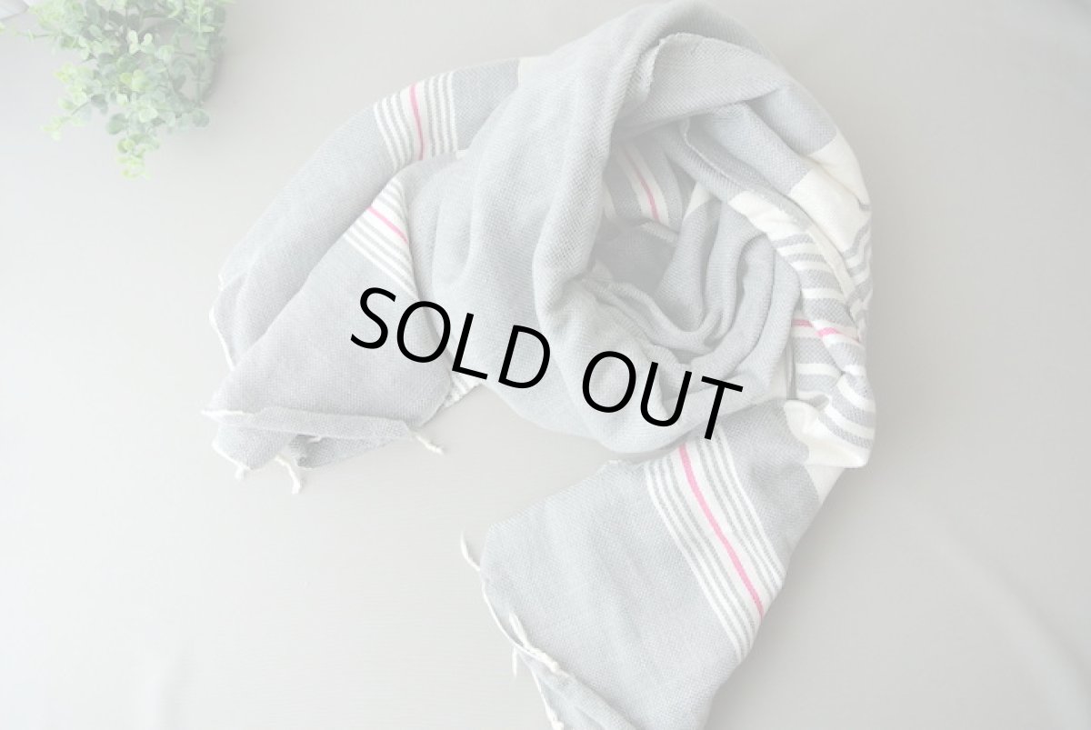 画像6: 【アウトレット】マルチクロス（ハマムタオル）｜グレー×ピンク (6)