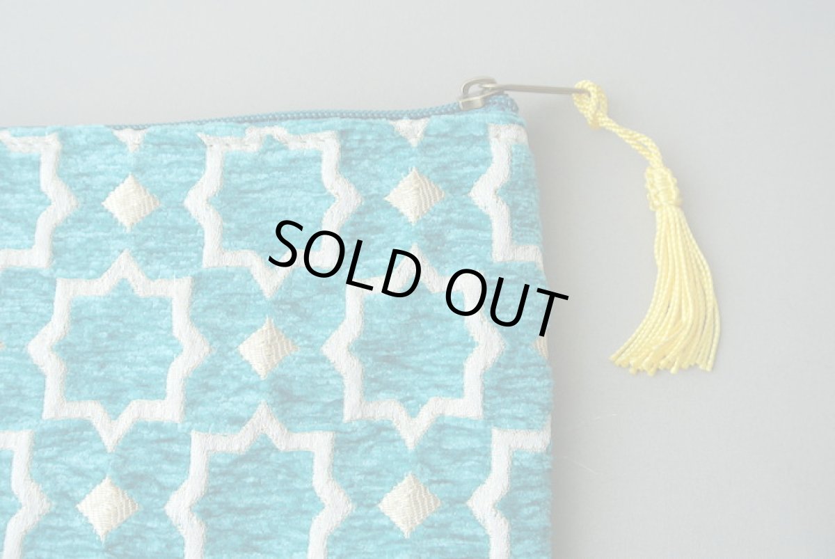 画像3: モロッコ布ポーチ｜Mサイズ 【メール便可】　 (3)