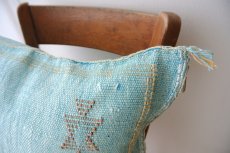 画像4: サブラ （カクタスシルク）クッションカバー・水色【メール便可】 (4)