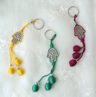 即発 モロッコ キーホルダー アンティーク石 アクセサリー モロッコ製 タッセルb キーホルダー チャーム バッグ