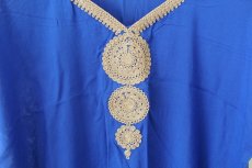 画像3: モロッコ民族衣装（キッズサイズ / ロイヤルブルー）カフタン ジュラバ チュニック【メール便選択可】 (3)