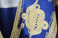 画像4: モロッコ民族衣装（メンズサイズ / ブルー）カフタン ジュラバ サハラ ベルベル (4)