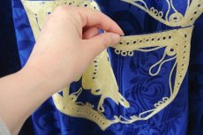 画像5: モロッコ民族衣装（メンズサイズ / ブルー）カフタン ジュラバ サハラ ベルベル (5)