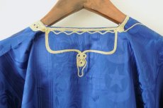 画像9: モロッコ民族衣装（メンズサイズ / ブルー）カフタン ジュラバ サハラ ベルベル (9)