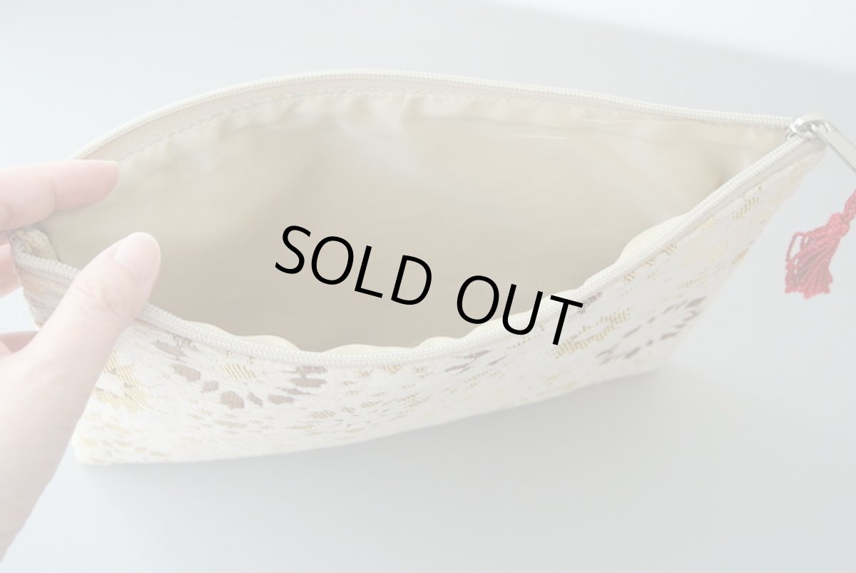 画像4: モロッコ布ポーチ｜Lサイズ 【メール便可】　 (4)