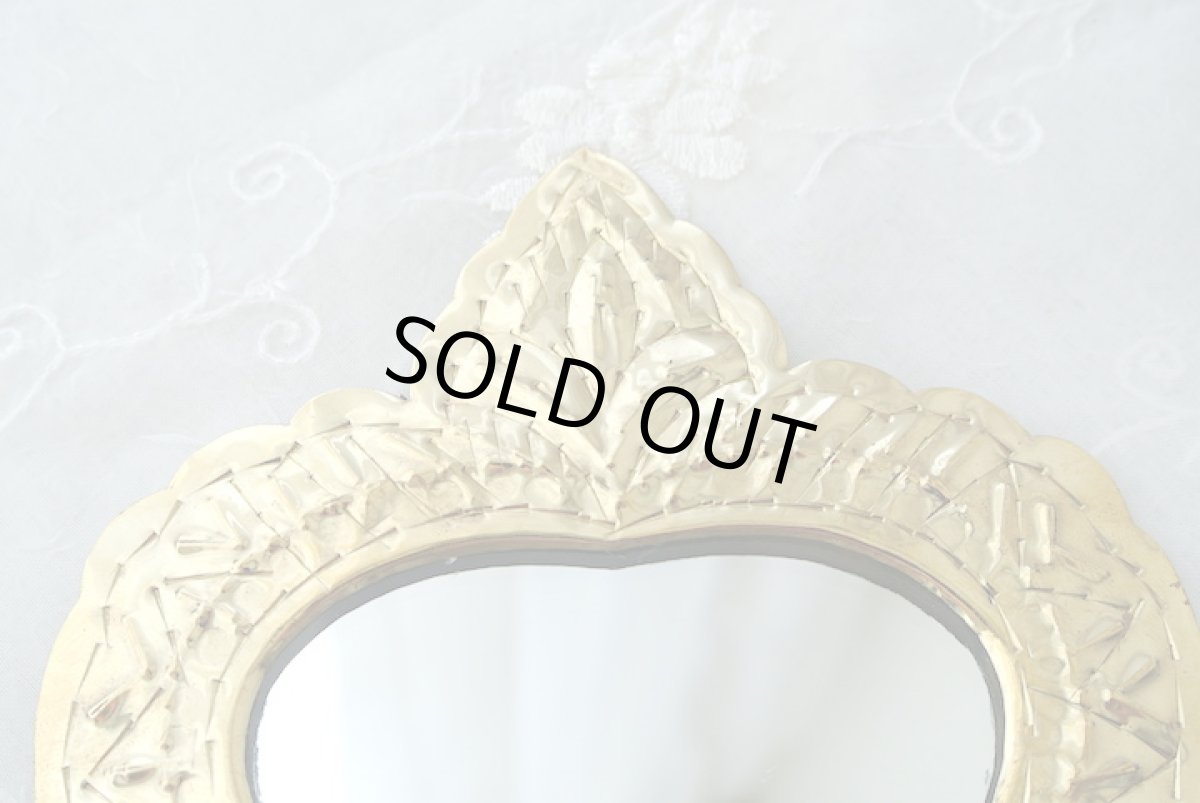 画像3: モロッコウォールミラー｜ハートB・小ぶりなサイズ（真鍮製） (3)