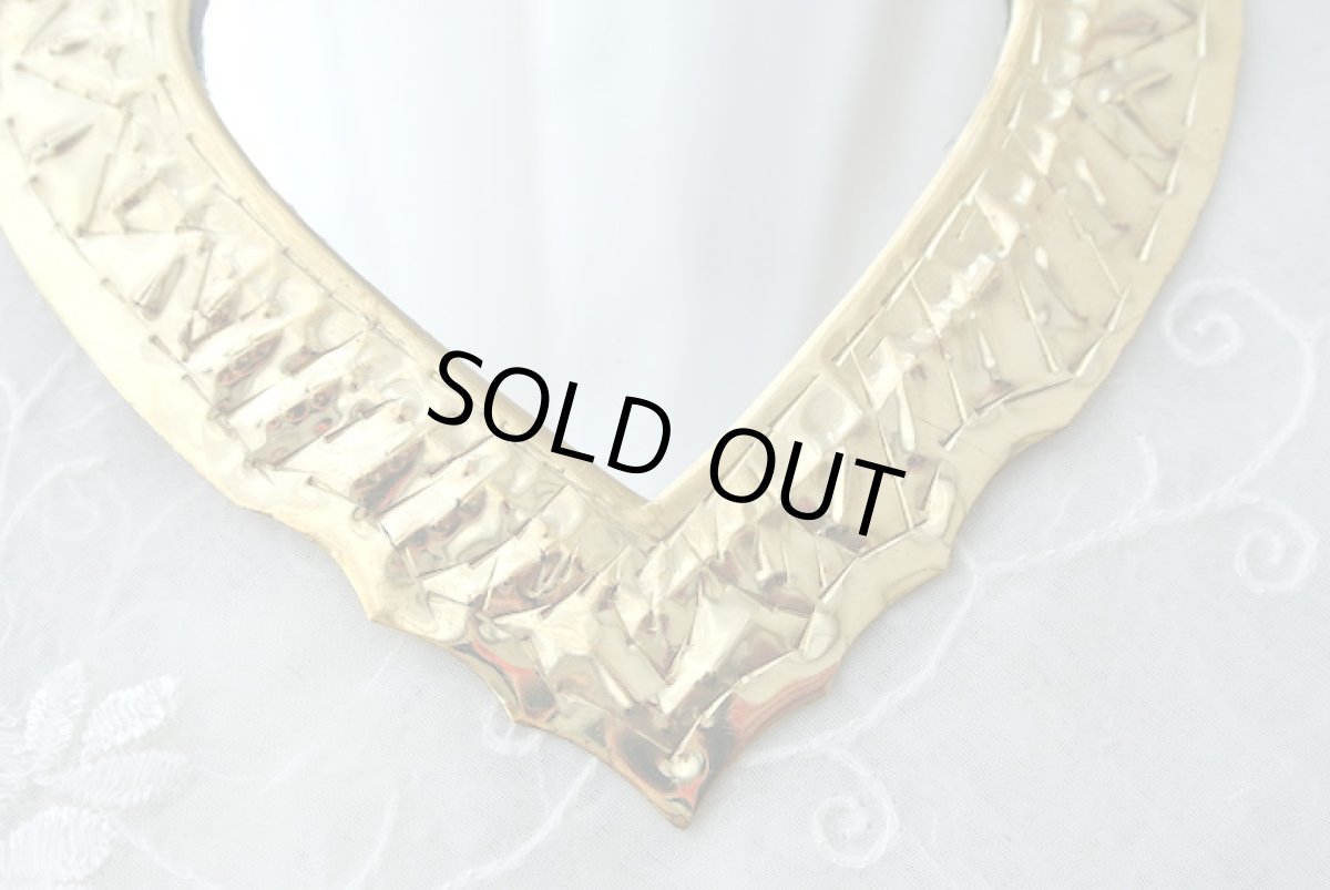 画像4: モロッコウォールミラー｜ハートB・小ぶりなサイズ（真鍮製） (4)