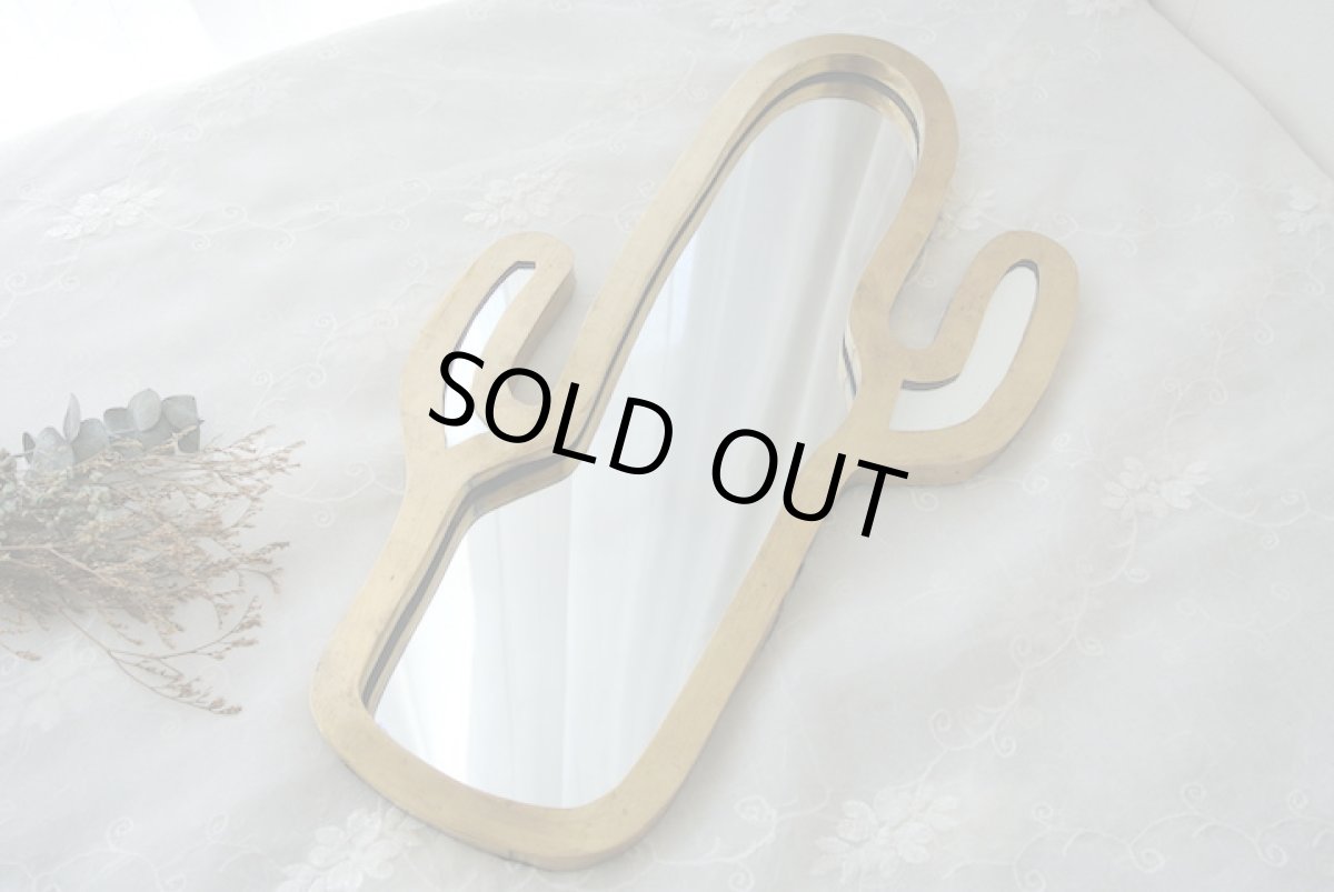 画像3: モロッコウォールミラー|サボテン・大サイズ(真鍮製) (3)