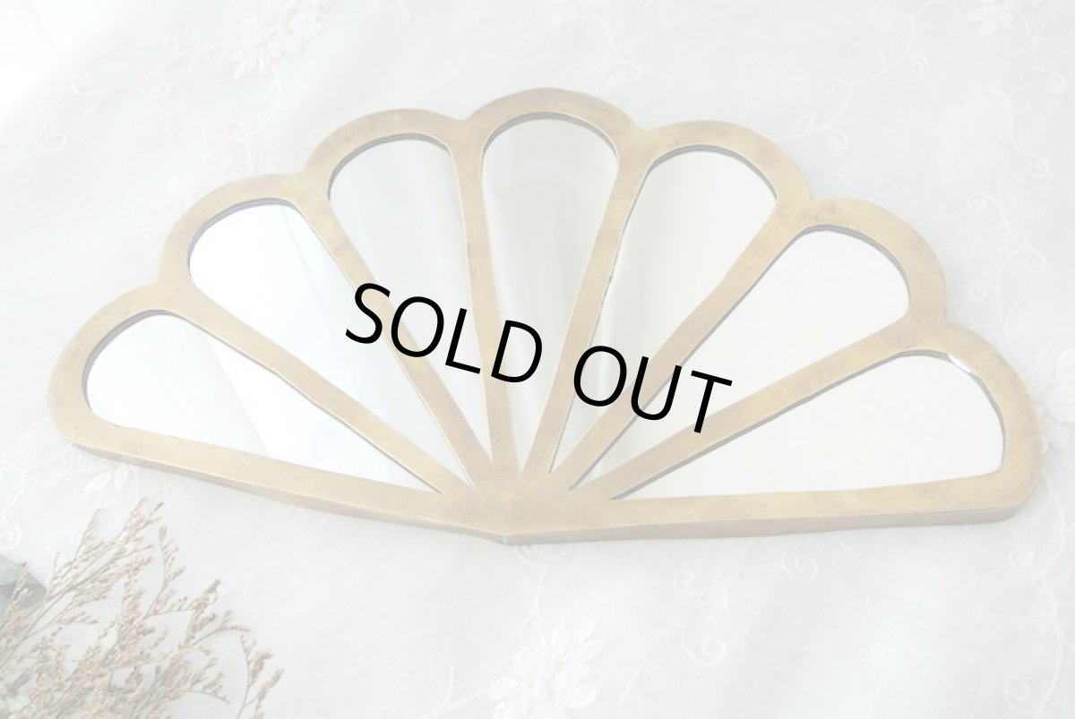 画像2: モロッコウォールミラー｜貝殻・中サイズ（真鍮製） (2)