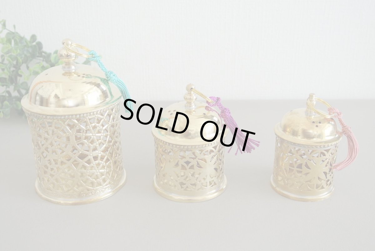 画像2: モロッコキャンドルホルダー・S|タッセル(ピンク) (2)