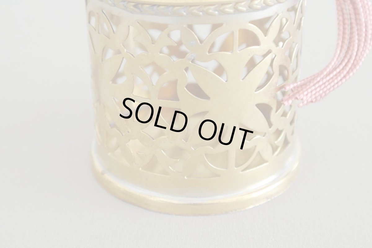 画像4: モロッコキャンドルホルダー・S|タッセル(ピンク) (4)