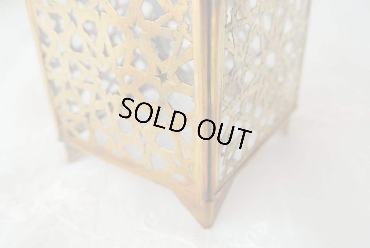 画像6: モロッコキャンドルホルダー｜ゼリージュ・ゴールド（真鍮製） (6)