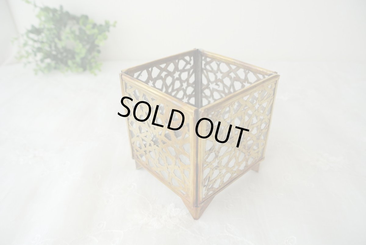 画像8: モロッコキャンドルホルダー｜ゼリージュ・ゴールド（真鍮製） (8)