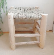 画像1: オレンジの木の椅子｜Mサイズ（ナチュラル） スツール (1)