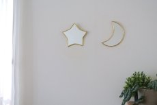 画像2: モロッコウォールミラー|三日月(真鍮製) (2)