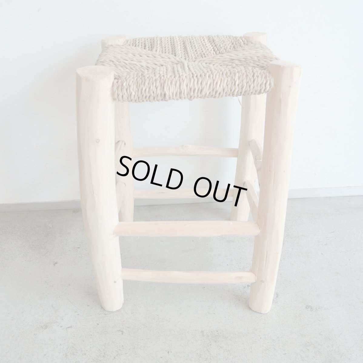 画像1: オレンジの木の椅子｜Lサイズ（ナチュラル） スツール (1)