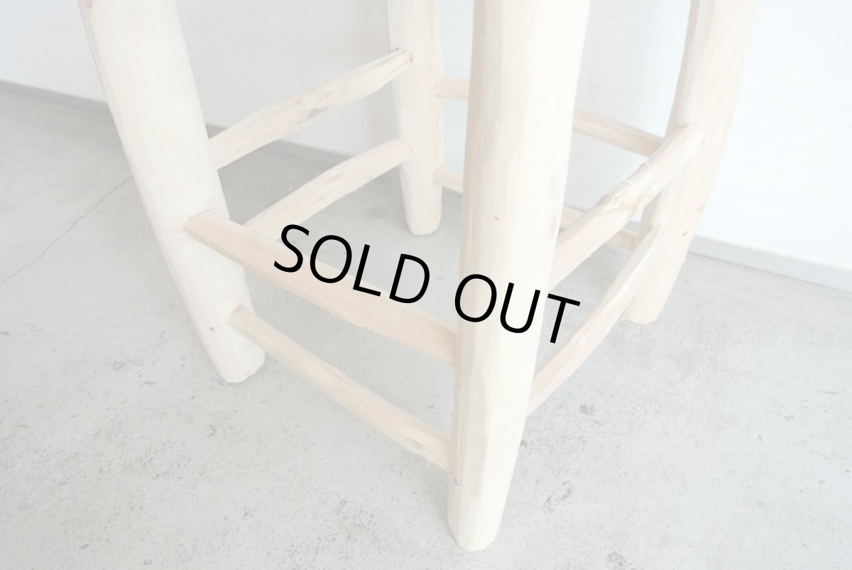 画像5: オレンジの木の椅子｜Lサイズ（ナチュラル） スツール (5)