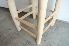 画像5: オレンジの木の椅子｜Lサイズ（ナチュラル） スツール (5)