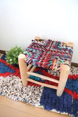 画像2: オレンジの木の椅子｜Mサイズ（カラフル座面） スツール (2)