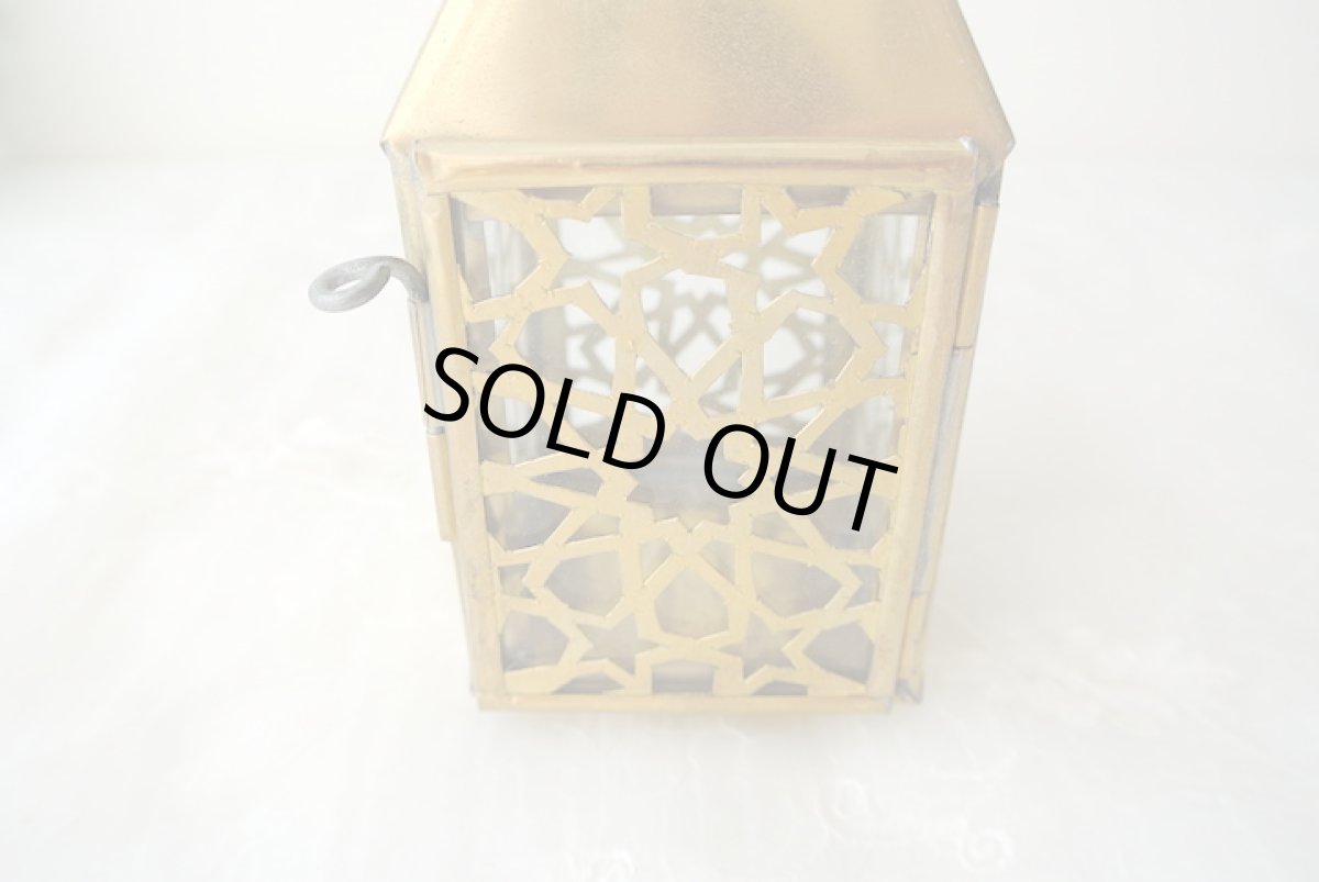 画像5: モロッコキャンドルランタン|ゼリージュ・ゴールド(真鍮製) (5)