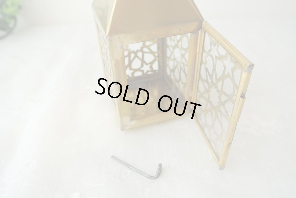 画像6: モロッコキャンドルランタン|ゼリージュ・ゴールド(真鍮製) (6)