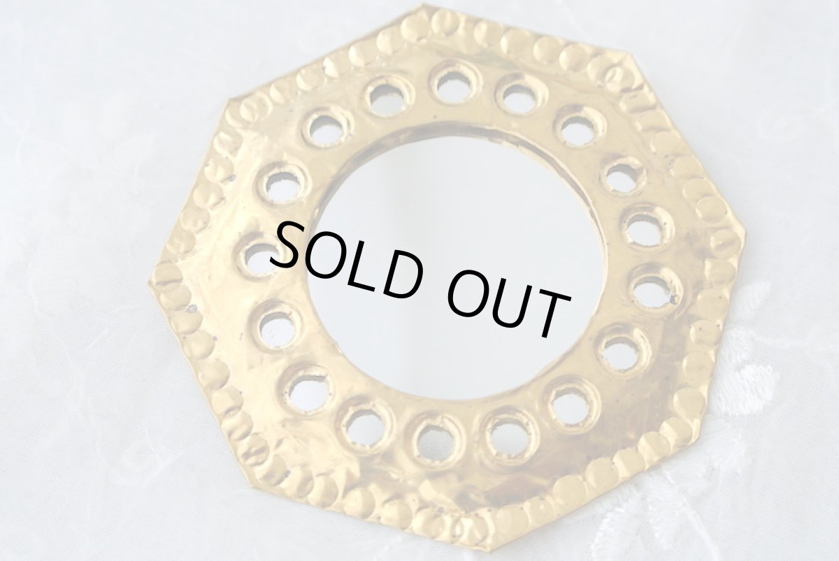 画像2: モロッコミニミラー｜パンチング（真鍮製） (2)