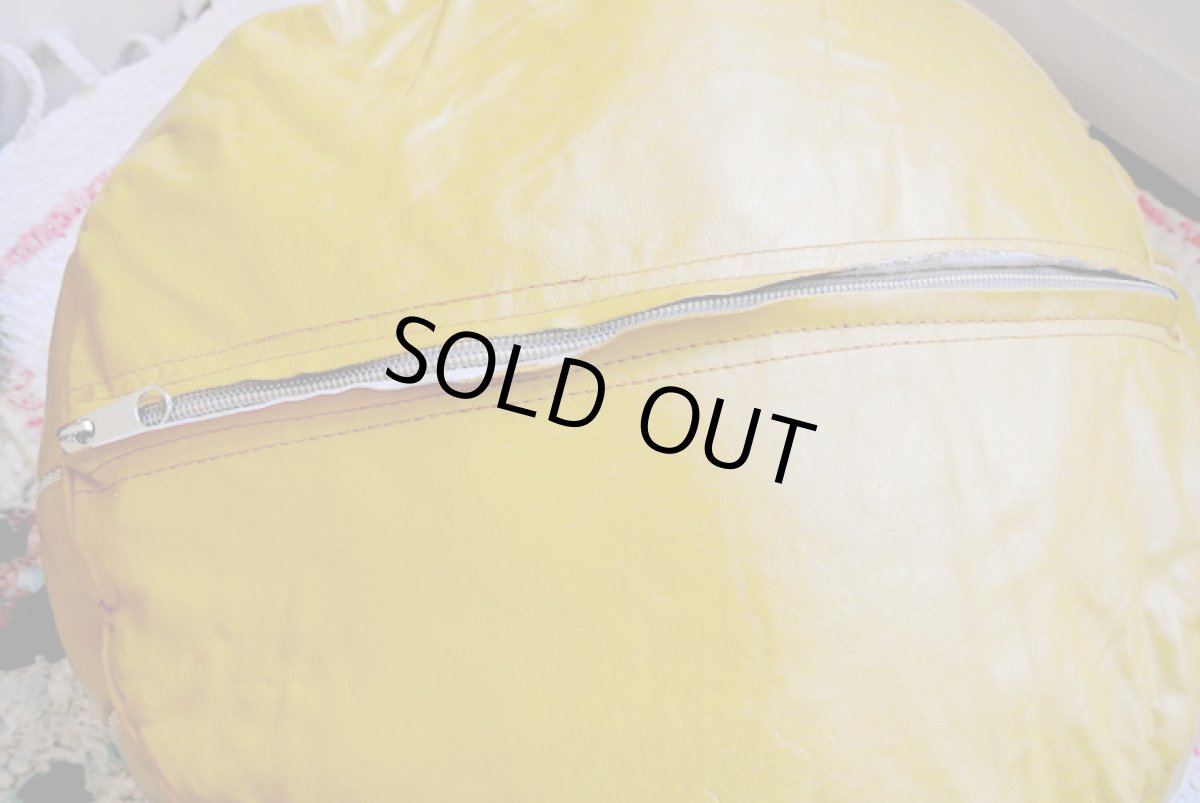 画像6: モロッコ革製オットマン｜プフ（マスタードイエロー） (6)