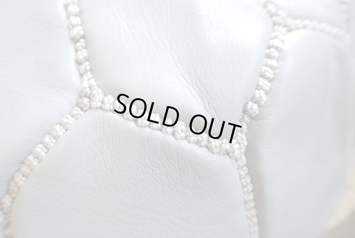 画像5: モロッコ革製オットマン｜プフ（グレー） (5)