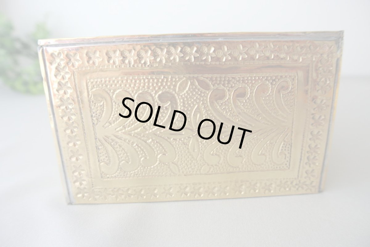 画像5: メタルティッシュケース｜彫り模様（ 色：ゴールド） (5)