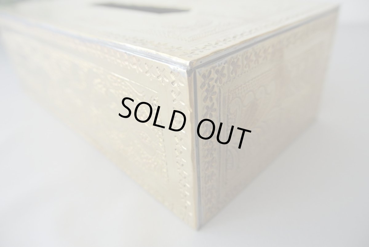 画像6: メタルティッシュケース｜彫り模様（ 色：ゴールド） (6)