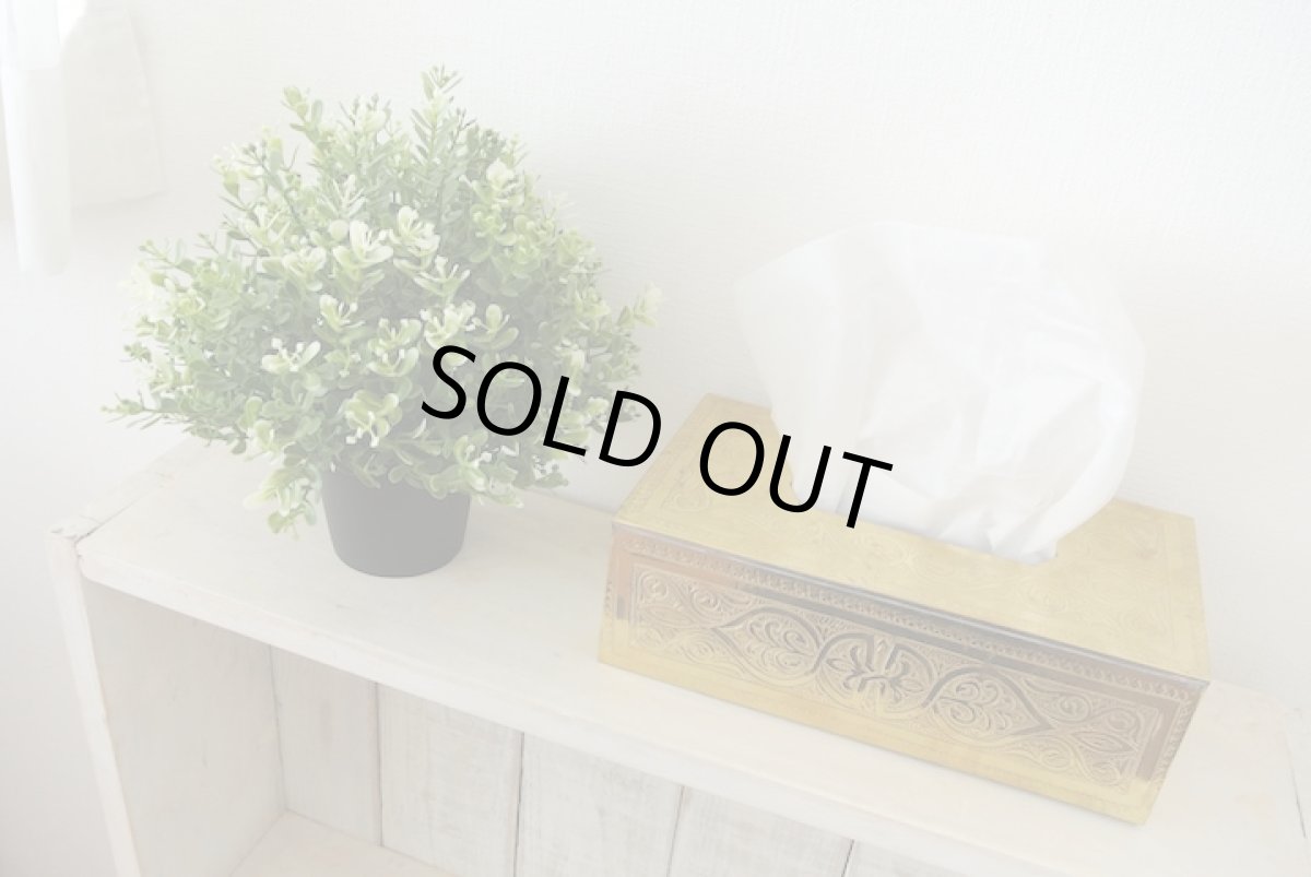 画像2: メタルティッシュケース｜彫り模様（ 色：ゴールド） (2)