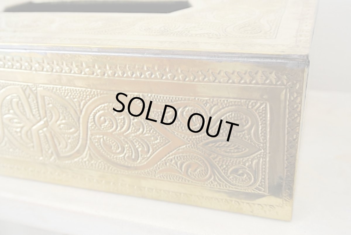 画像5: メタルティッシュケース｜彫り模様（ 色：ゴールド） (5)