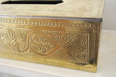 画像5: メタルティッシュケース｜彫り模様（ 色：ゴールド） (5)