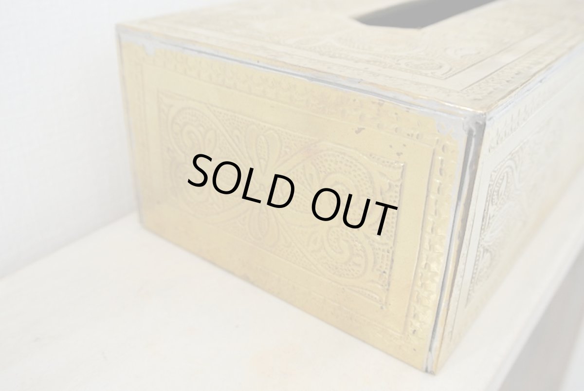 画像6: メタルティッシュケース｜彫り模様（ 色：ゴールド） (6)