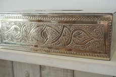 画像5: メタルティッシュケース｜彫り模様（ 色：シルバー） (5)